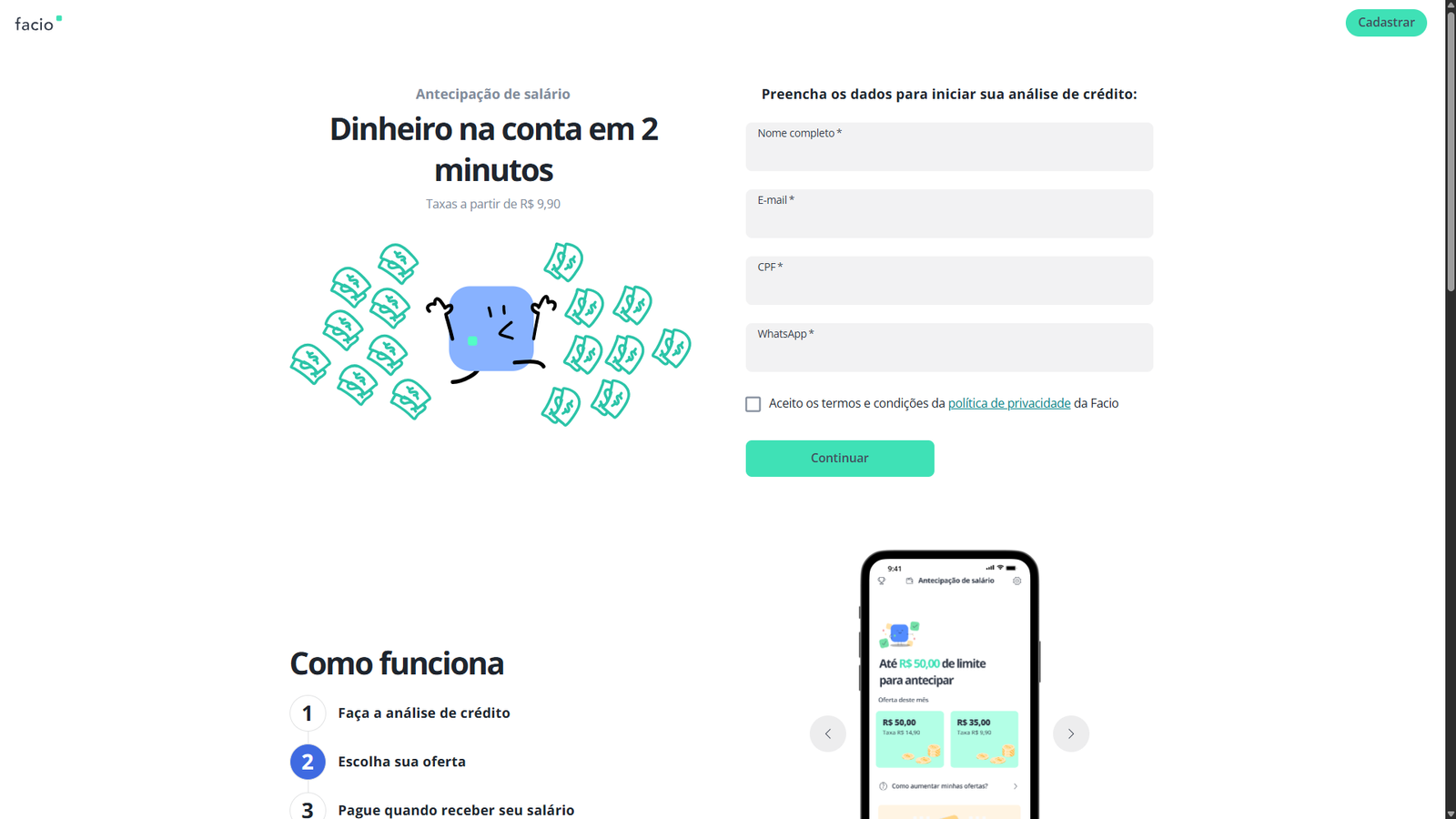 Facio - Antecipação de Salário